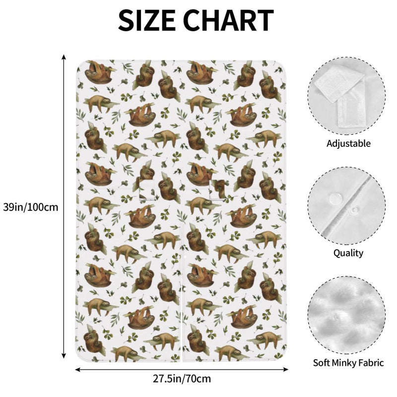 Mcewoel Sloth Baby Car Seat Cover in Winter Summer  Nursing Cover for Mom Sloth Stuff for Baby Boys Girls - Image 5